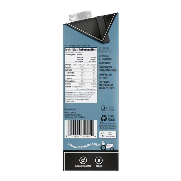 Califia Farms Oat Milk Barista Blend