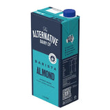 Side view of Alternative Dairy Co. Barista Almond Milk 1L carton