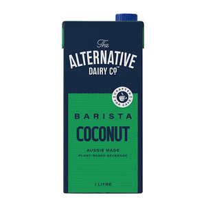 Front of Alternative Dairy Co. Barista Coconut Milk 1L carton