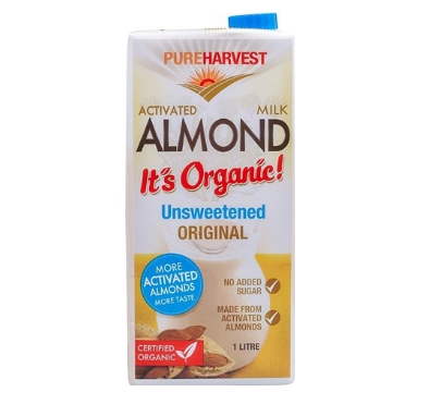 Pure Harvest Organic Almond Milk Unsweetened 12x1L